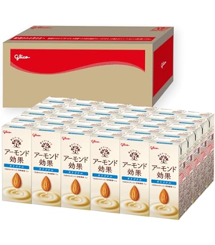 Amazon.co.jp: .グリコ乳業 アーモンド効果 オリジナル 紙パック 200ml